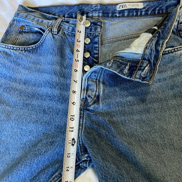 Zara | Blue | Relaxed | Button-fly | HighWaisted | Denim | Jeans | Size 31 - Picture 11 of 13
